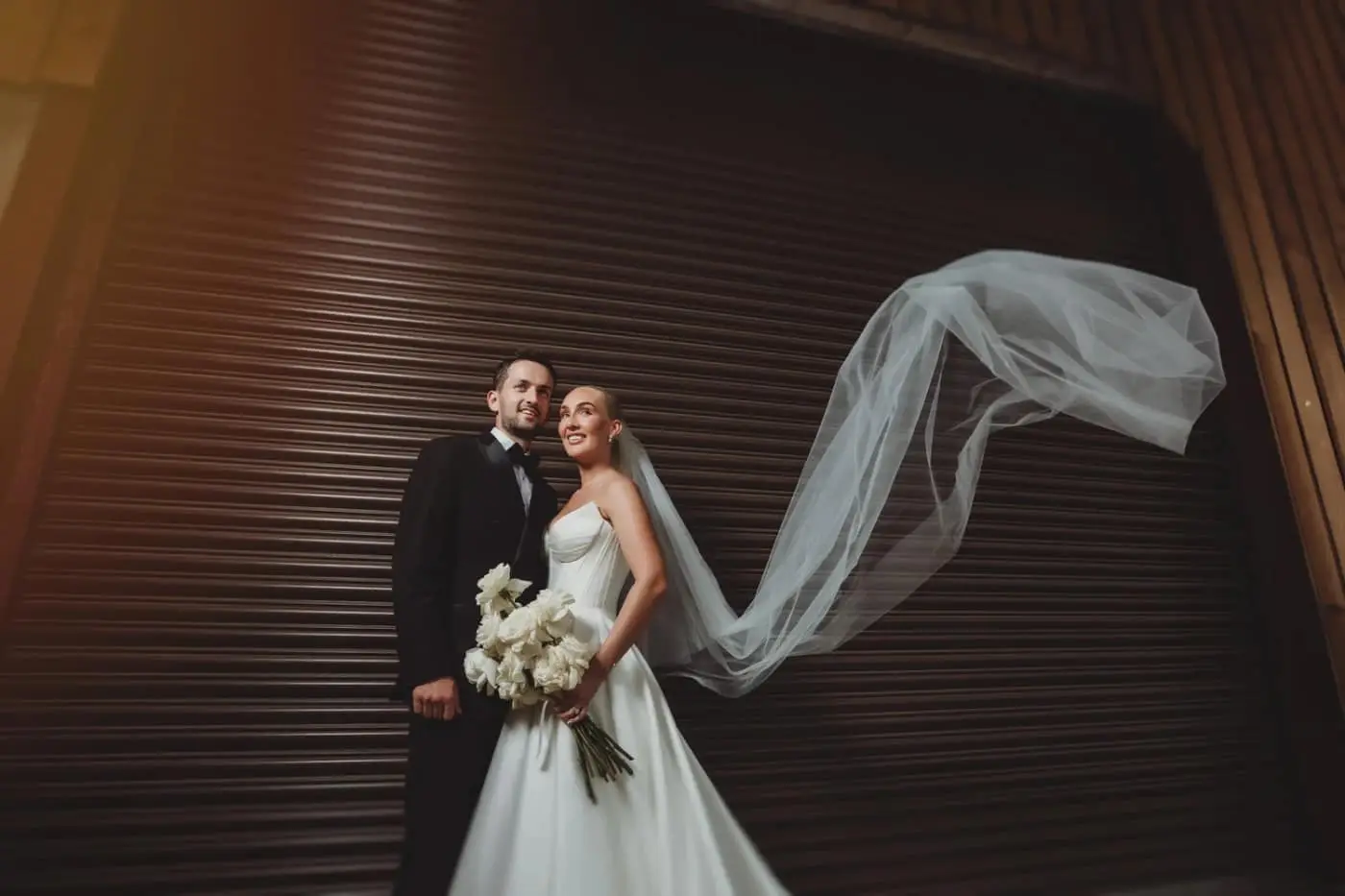Olivia & Mason on their wedding day, photographed by Nick and Nic