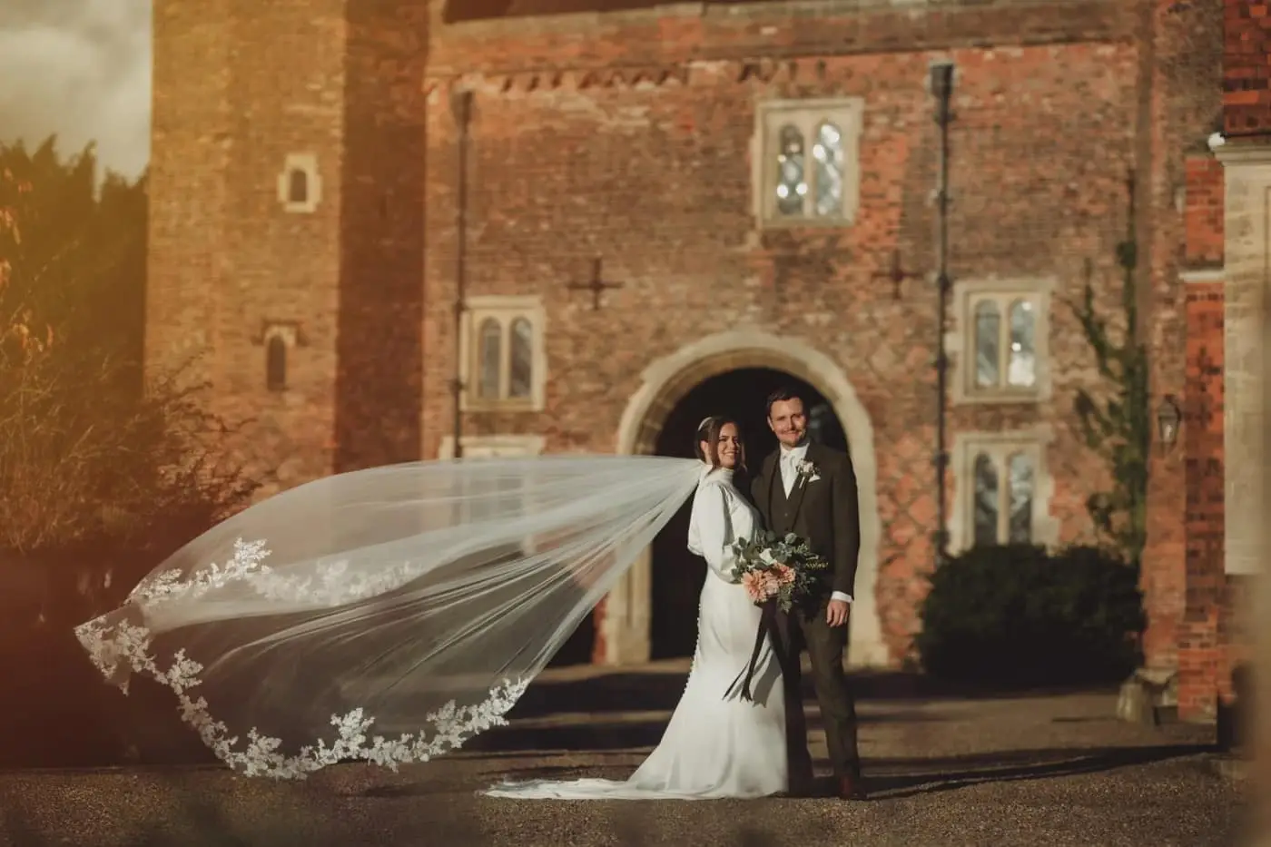 Millie & Nathan on their wedding day, photographed by Nick and Nic