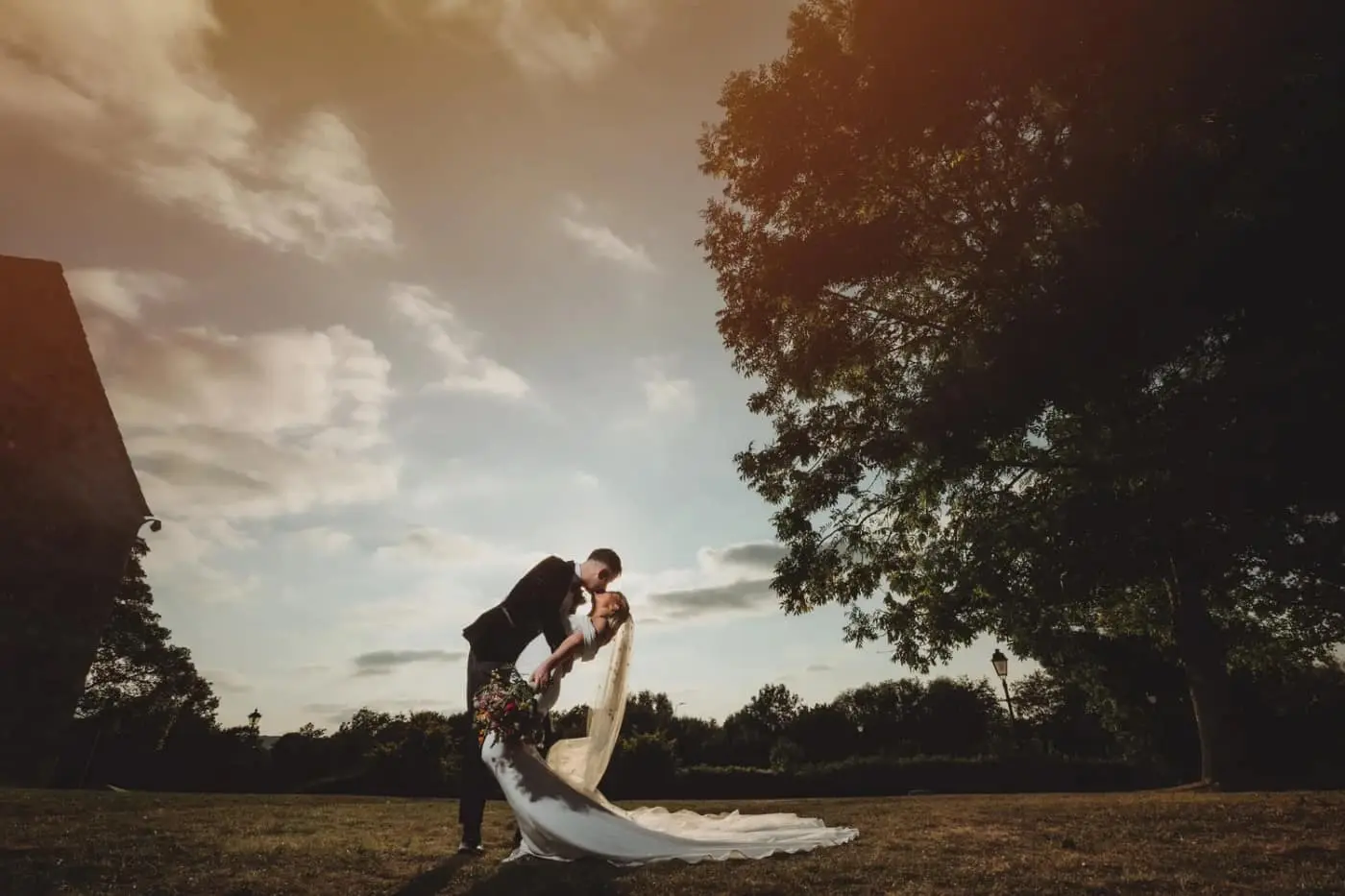 Becca & Josh on their wedding day, photographed by Nick and Nic