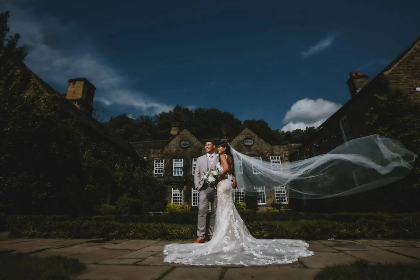 Michelle & Ben on their wedding day, photographed by Nick and Nic