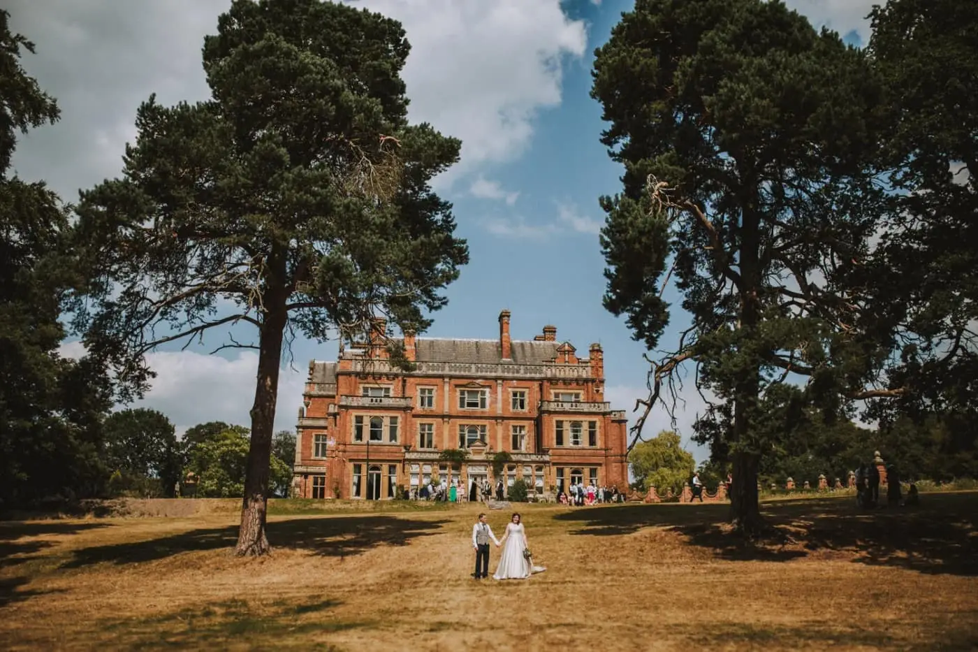 James & Georgina on their wedding day, photographed by Nick and Nic