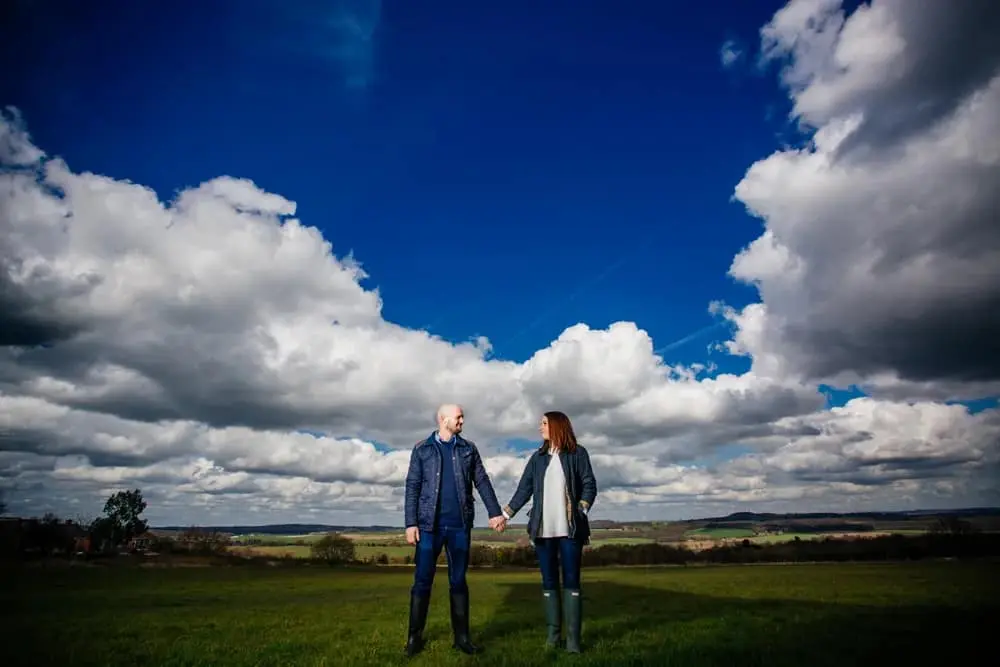 Becky and Leon's pre-wedding shoot at Keppel's Column, Rotherham