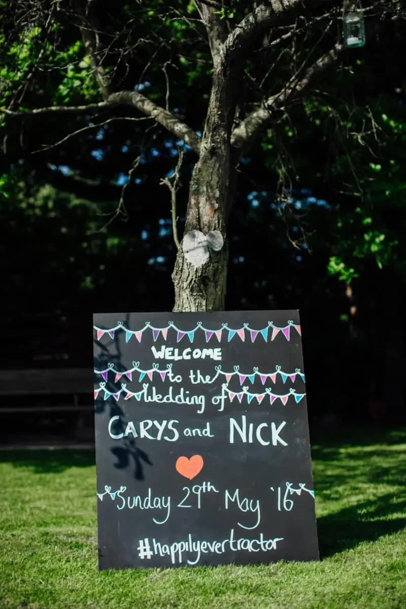 Carys and Nick's wedding at Berkswell Church and a family marquee