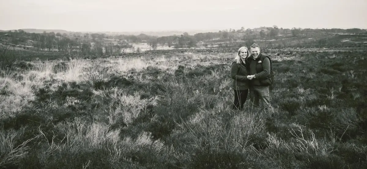 Liz and Mark's engagement shoot at Brimham Rocks, North Yorkshire